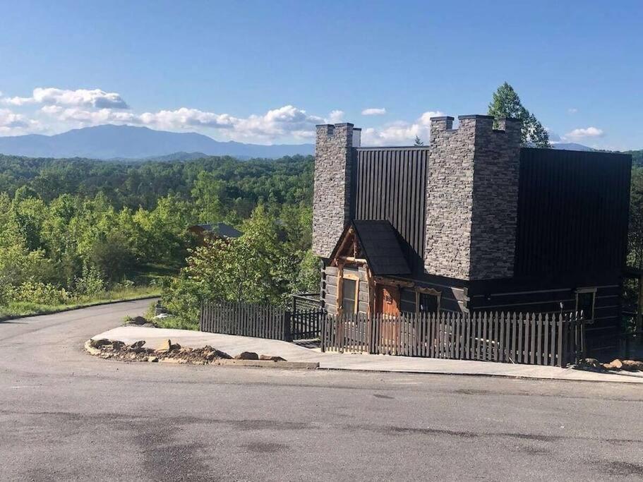 Villa The Log Castle~Stunning Mountain Views~Hot Tub Sevierville Exterior foto